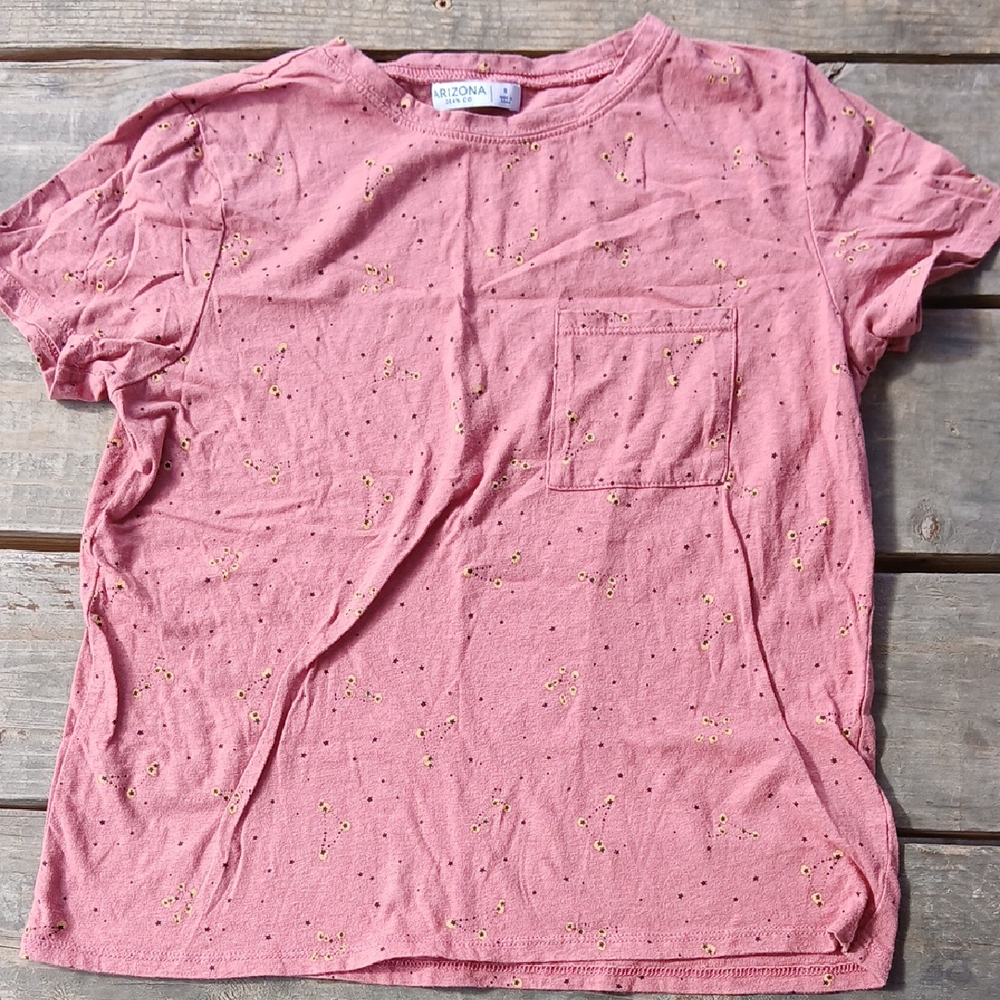 Arizona Jean Company Pink Tee with Graphic Accents
